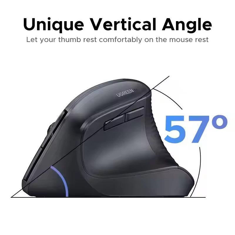 UGREEN M571P Mouse Vertical Ergonómico — 2.4G 4000 DPI