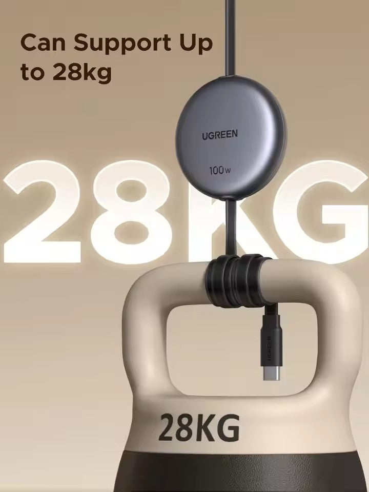 UGREEN Cable USB-C Retráctil 100W — iPhone / MacBook / Samsung
