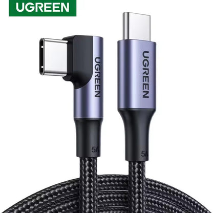 UGREEN US334 Cable USB-C 90° 100W — 5A PD  (1m)