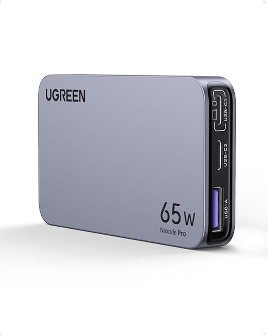 UGREEN Nexode Pro 65W GaN Plano — 3 puertos ultrafino