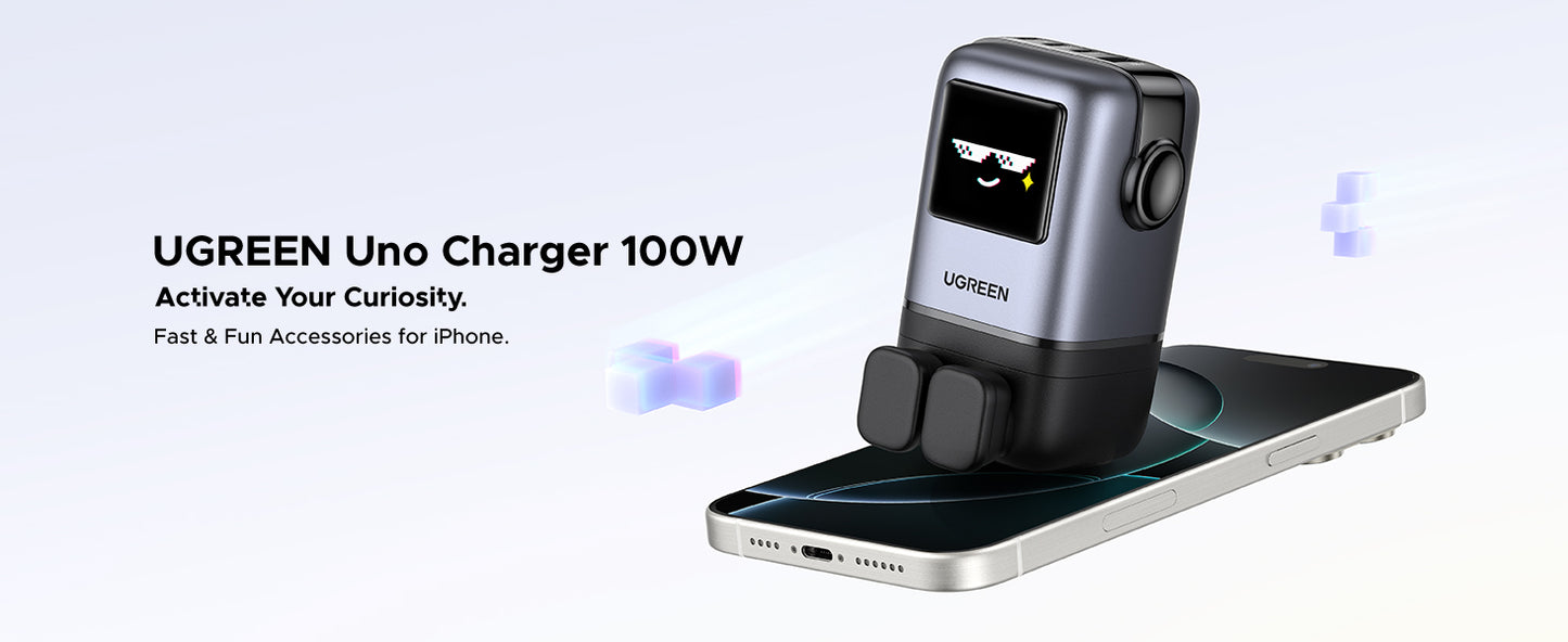 UGREEN Uno 100W GaN 4 puertos — Robot Nexode