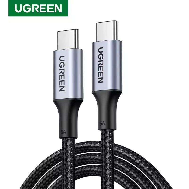 UGREEN Cable USB-C 100W PD — Carga Rápida 5A (2m)