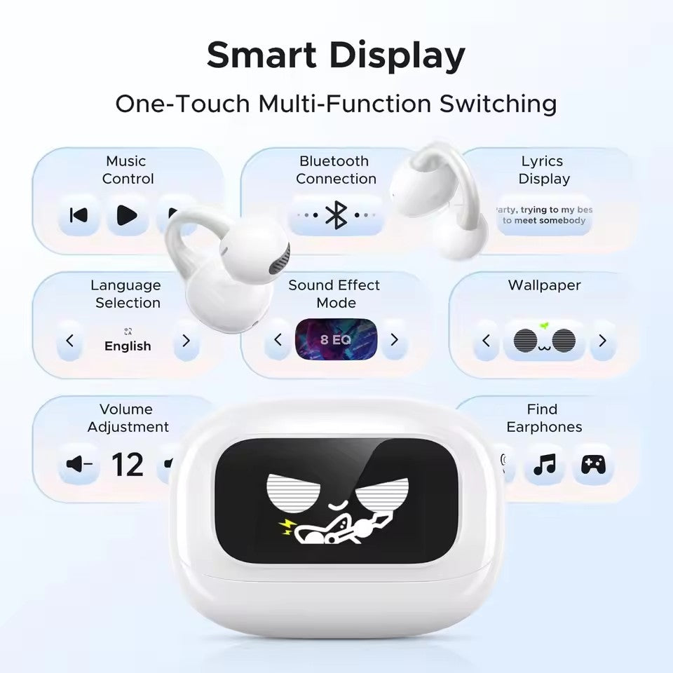 UGREEN S6 Magic — Audífonos Clip Oreja BT 5.4 LCD