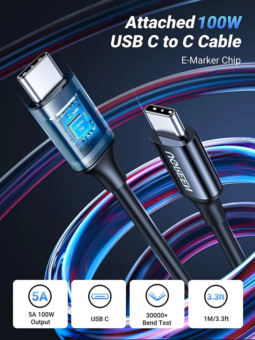 UGREEN 130W Cargador Coche USB-C