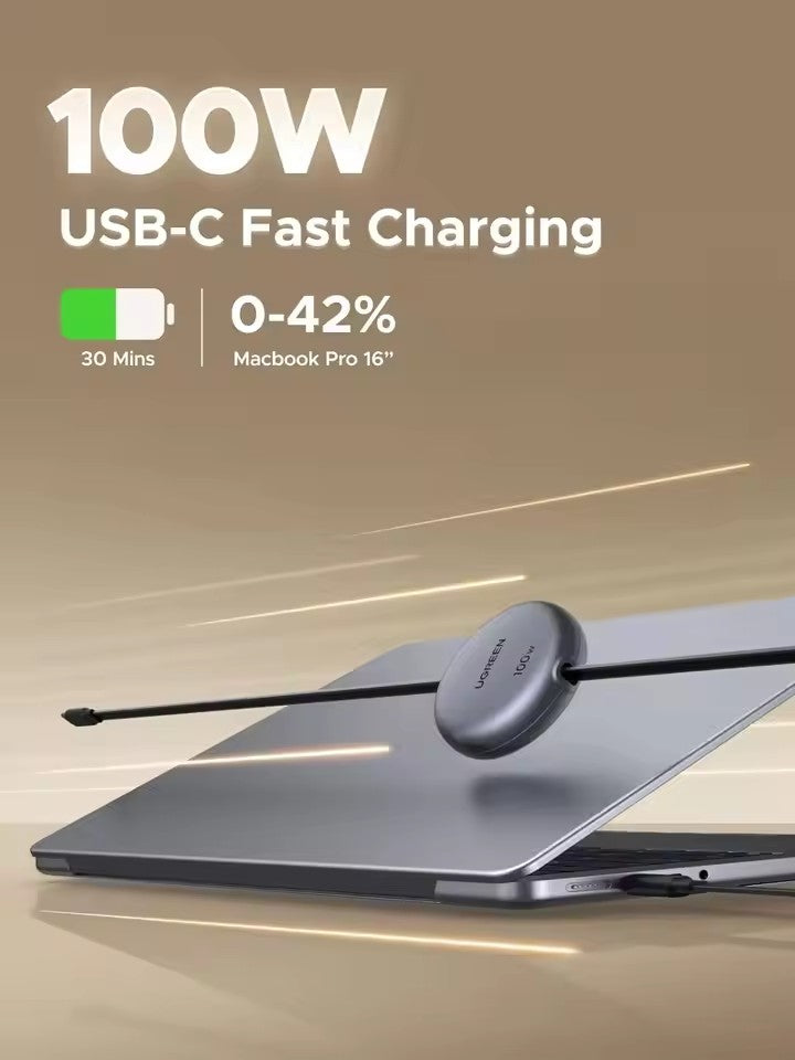 UGREEN Cable USB-C Retráctil 100W — iPhone / MacBook / Samsung