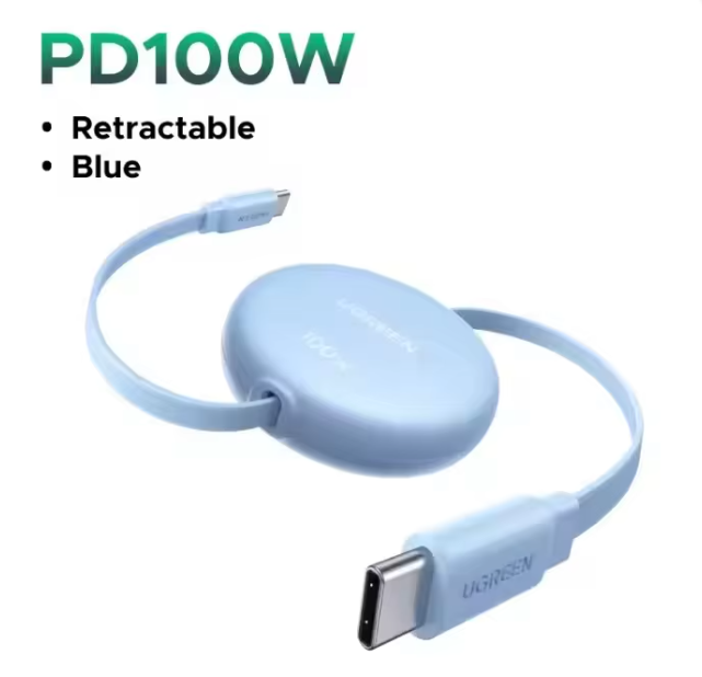 UGREEN Cable USB-C Retráctil 100W — iPhone / MacBook / Samsung