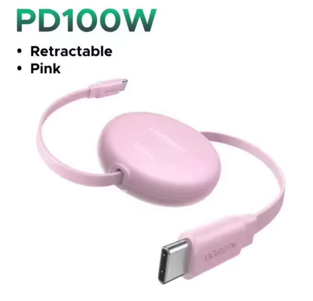 UGREEN Cable USB-C Retráctil 100W — iPhone / MacBook / Samsung
