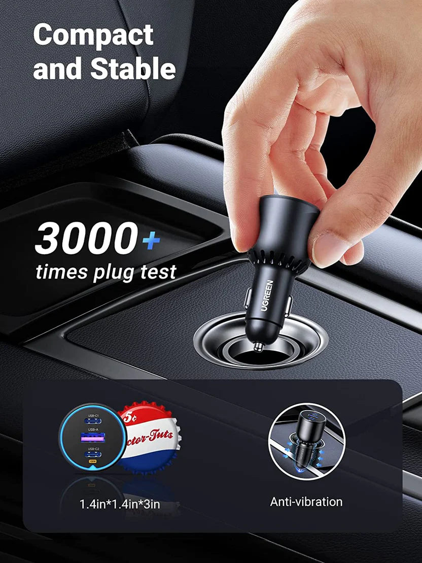 UGREEN 130W Cargador Coche USB-C